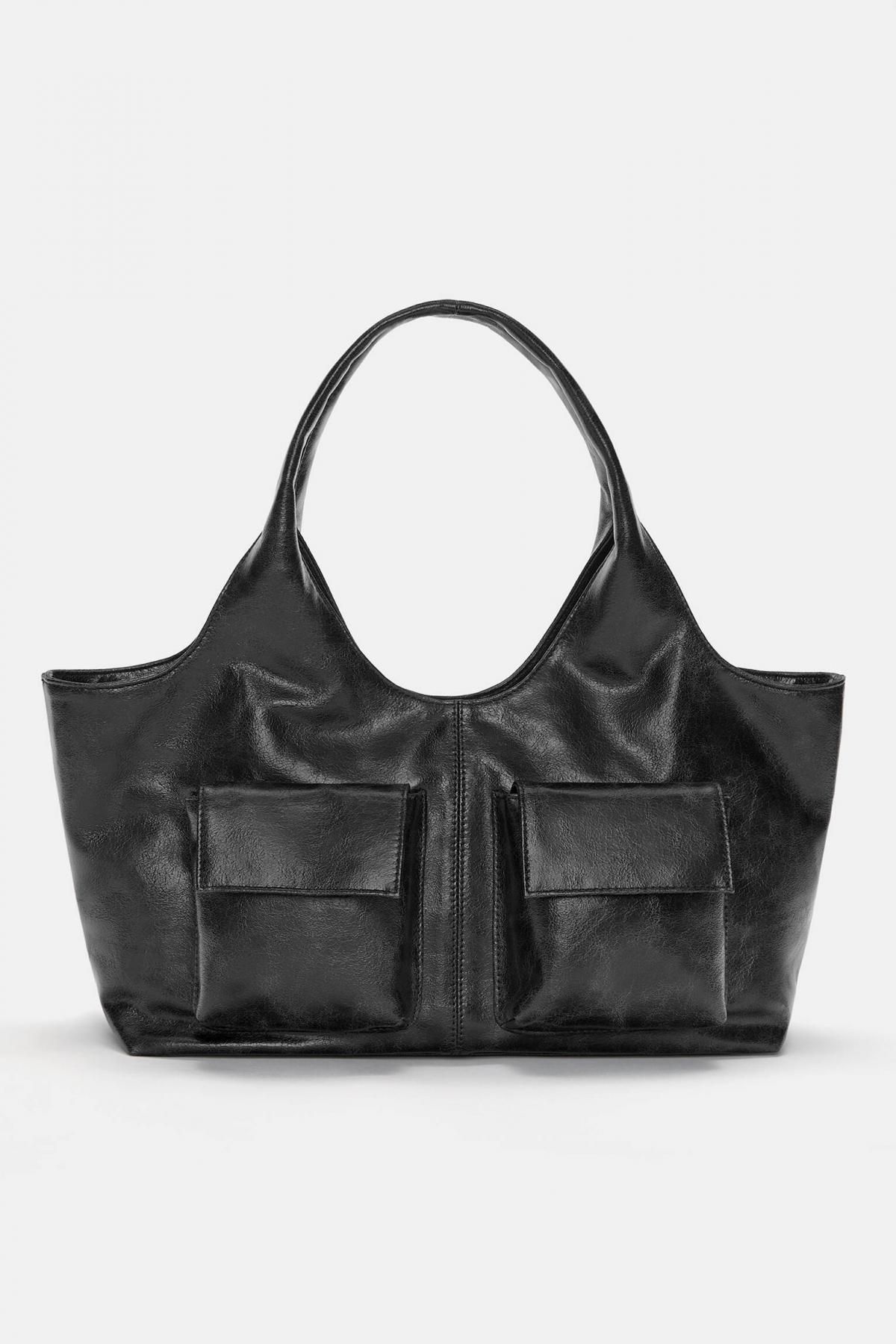 풀앤베어 멀티포켓 데일리 쇼퍼백 4020/540 BLACK - 메인 이미지
