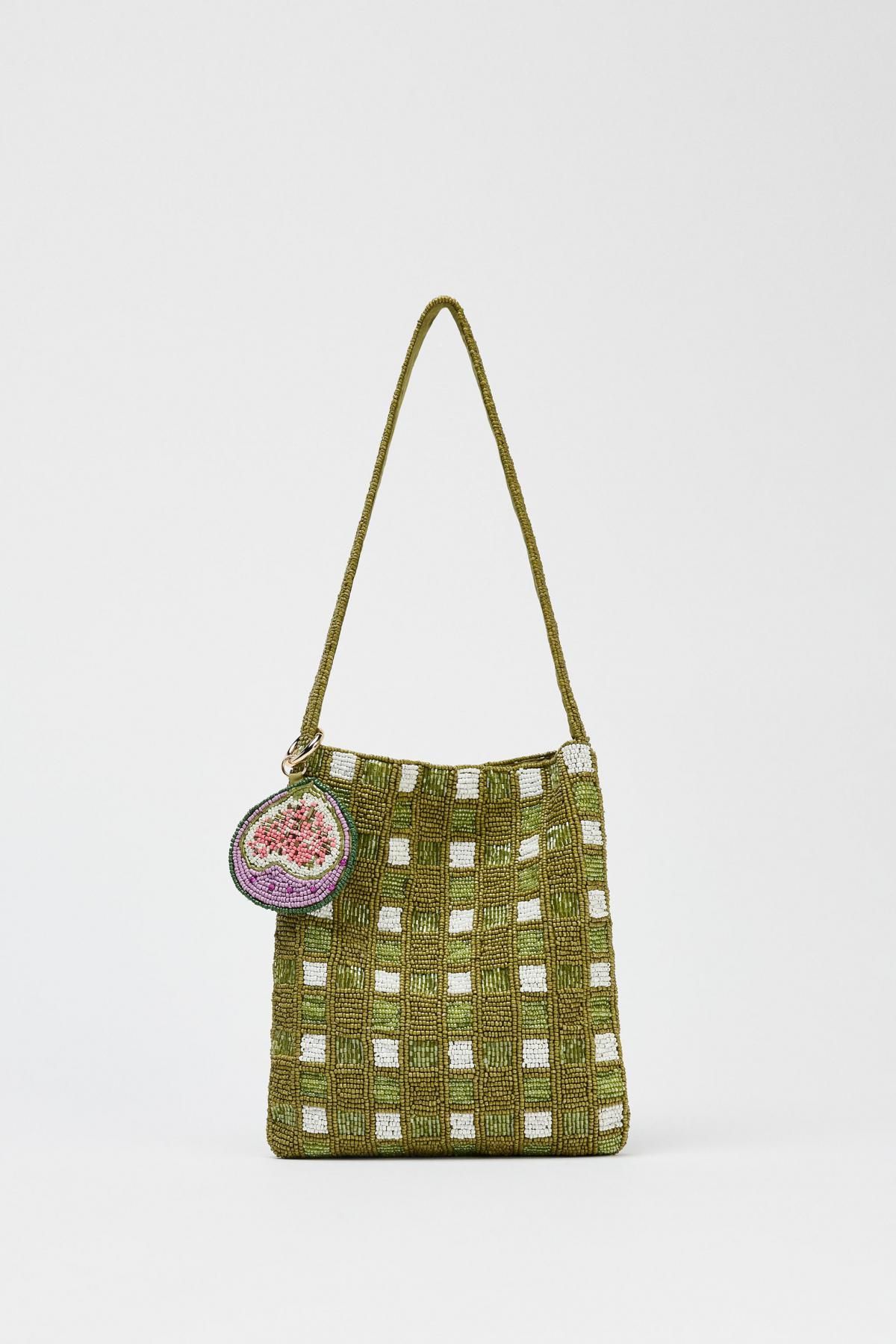 자라 멀티컬러 비즈 버킷백 6545/610 GREEN - 메인 이미지