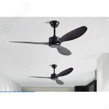 [해외]천장 서큘레이터 실링팬 선풍기 조명 A. 36인치 블랙 3날