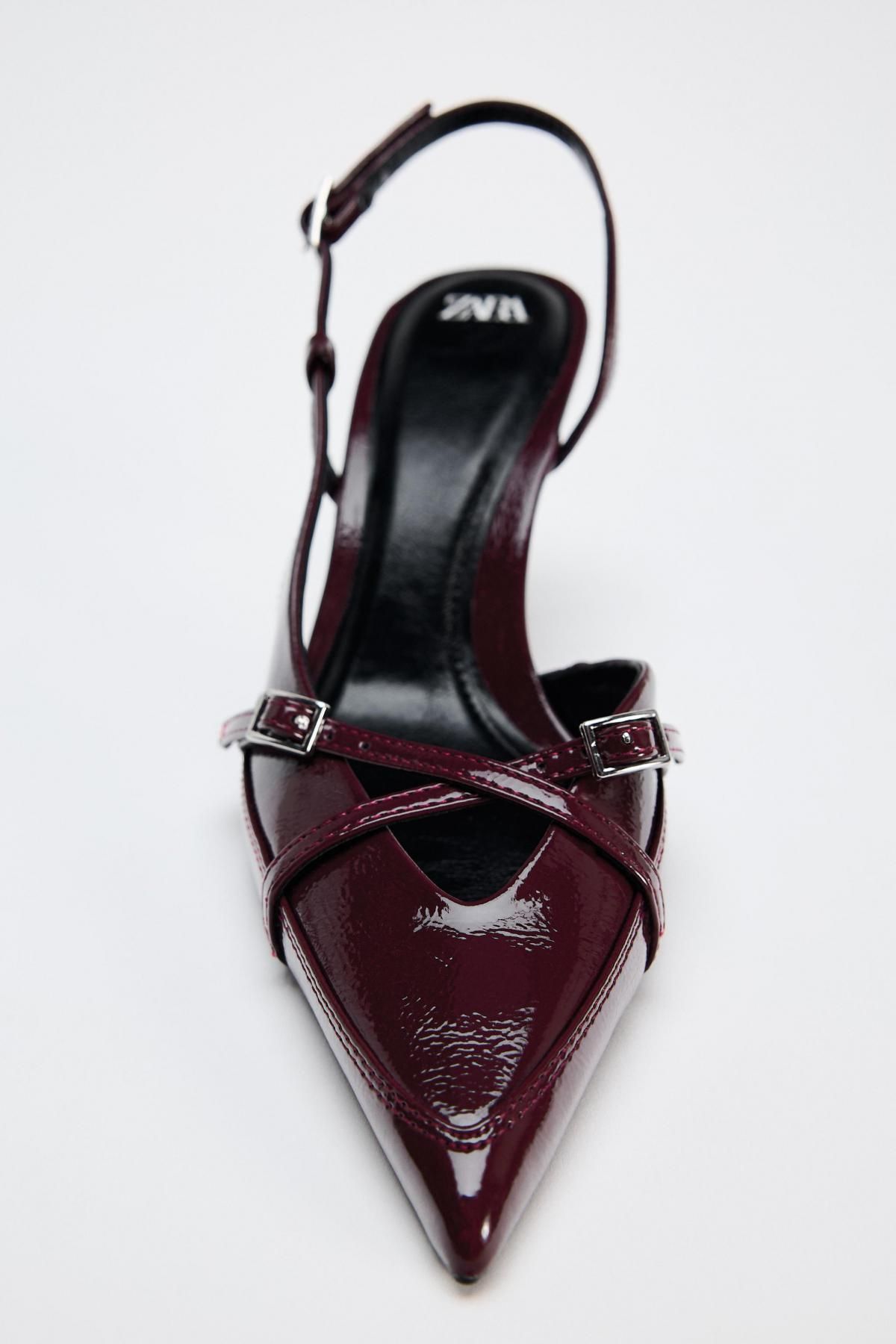 자라 버클 스트랩 힐 3208/410 BURGUNDY RED - 상세 이미지 4