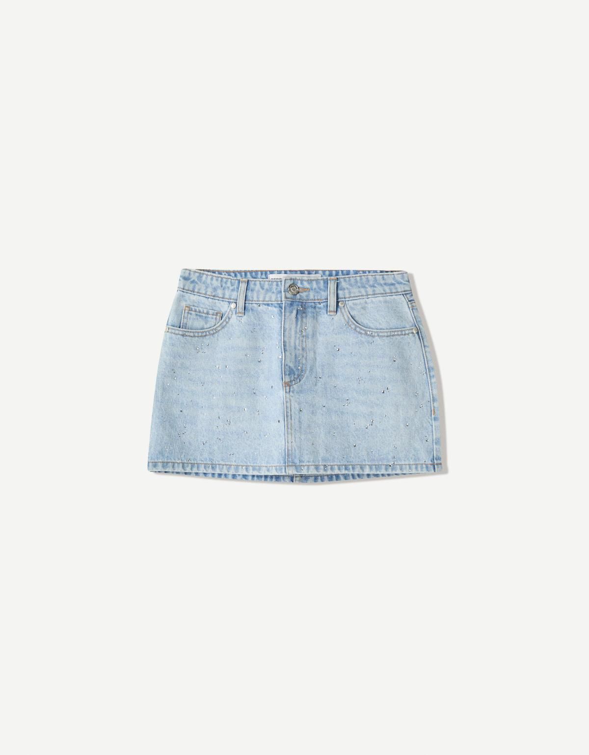 버쉬카 샤이니 라이트데님 미니 스커트 0948/156 LIGHT BLUE - 상품 이미지