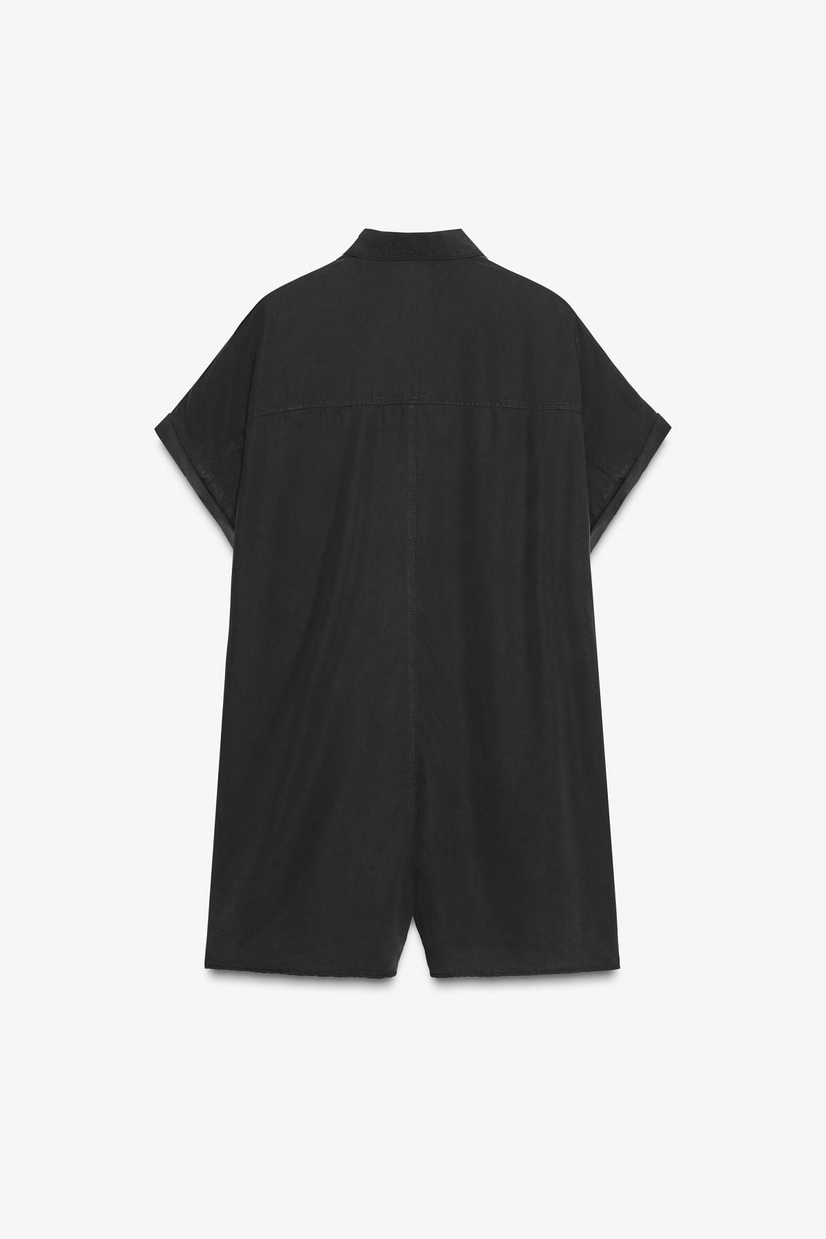 자라 플루이드 블랙 포켓 미니 점프수트 6929/284 BLACK - 상세 이미지 5
