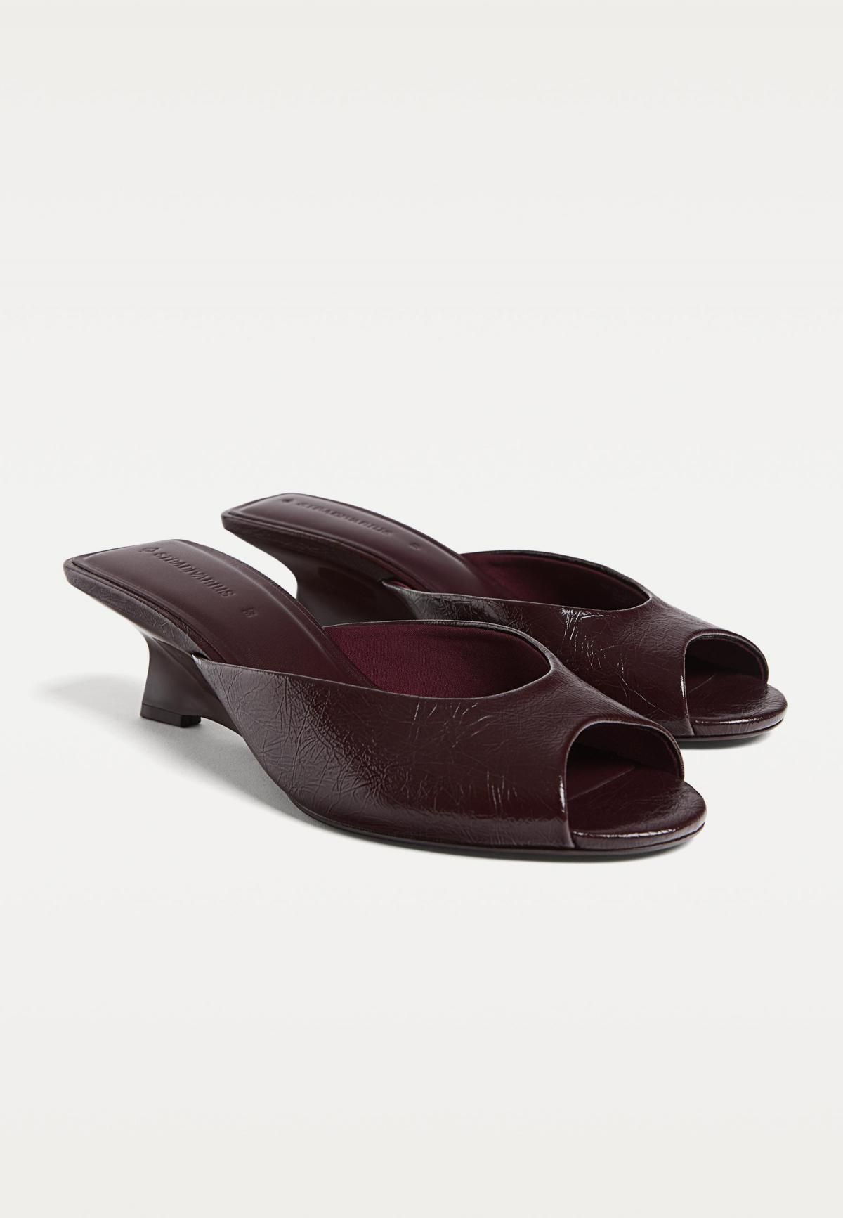 스트라디바리우스 비대칭 웨지힐 슈즈 9848/678 BURGUNDY - 상세 이미지 2