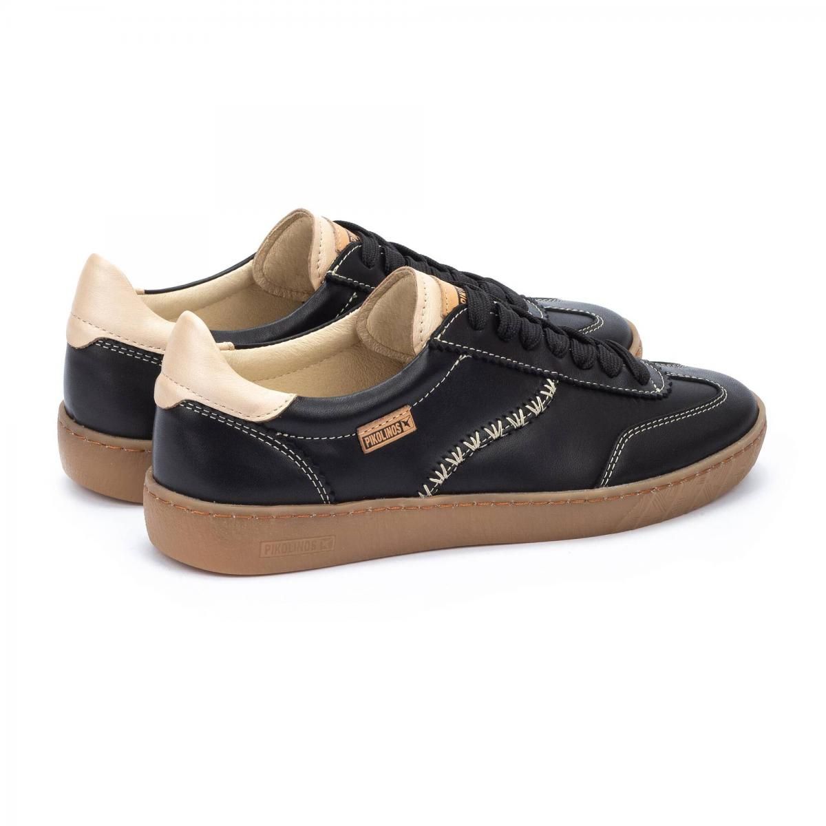 피콜리노스 컴포트 레더 로우탑 스니커즈 LANZAROTE W7B-6508C2 BLACK - 상세 이미지 4