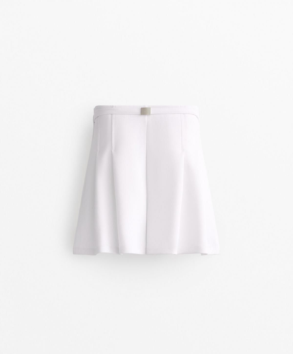 오이쇼 테크니컬 플리츠 버클 코튼 반바지 1932/732 WHITE - 상품 이미지