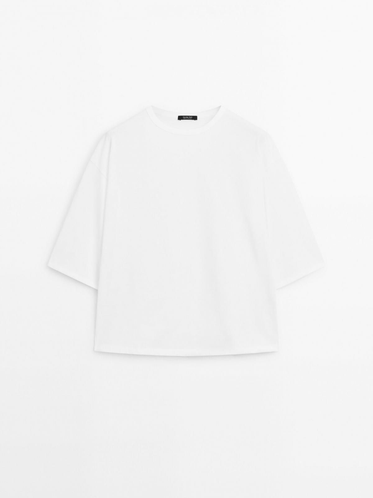 마시모두띠 오버사이즈 헤비웨이트 코튼 반팔 티셔츠 6201/201 WHITE - 메인 이미지