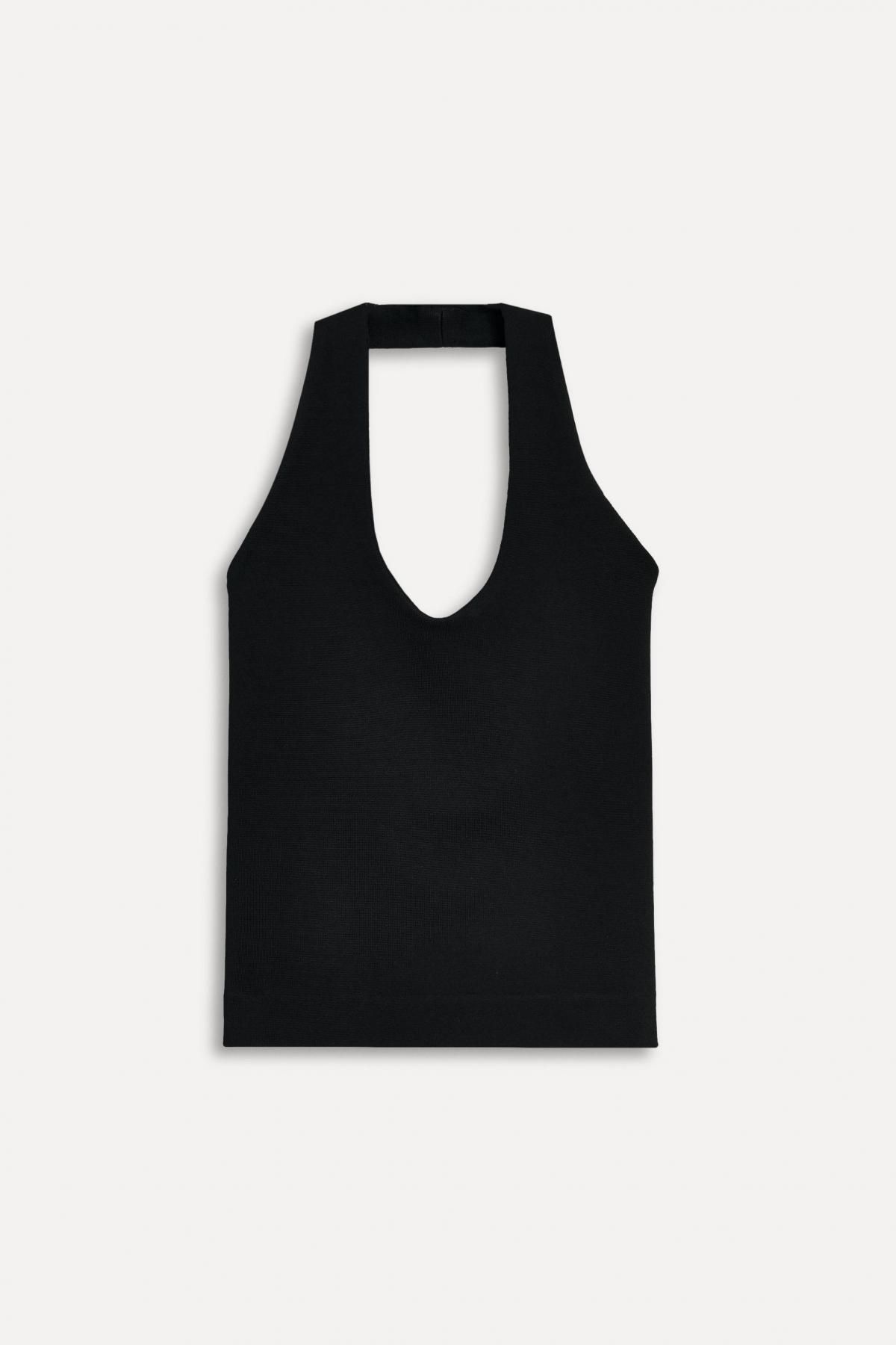 자라 스트레치 테크니컬 홀터넥 민소매 탑 3644/996 BLACK - 메인 이미지