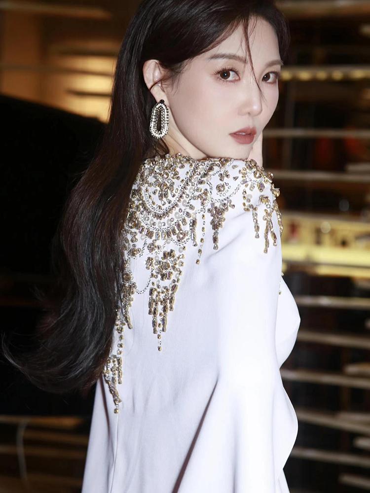 시상식 행사 진행 무대의상 드레스 원피스 이브닝 연주회 연말룩 화이트 XS - 상세 이미지 5