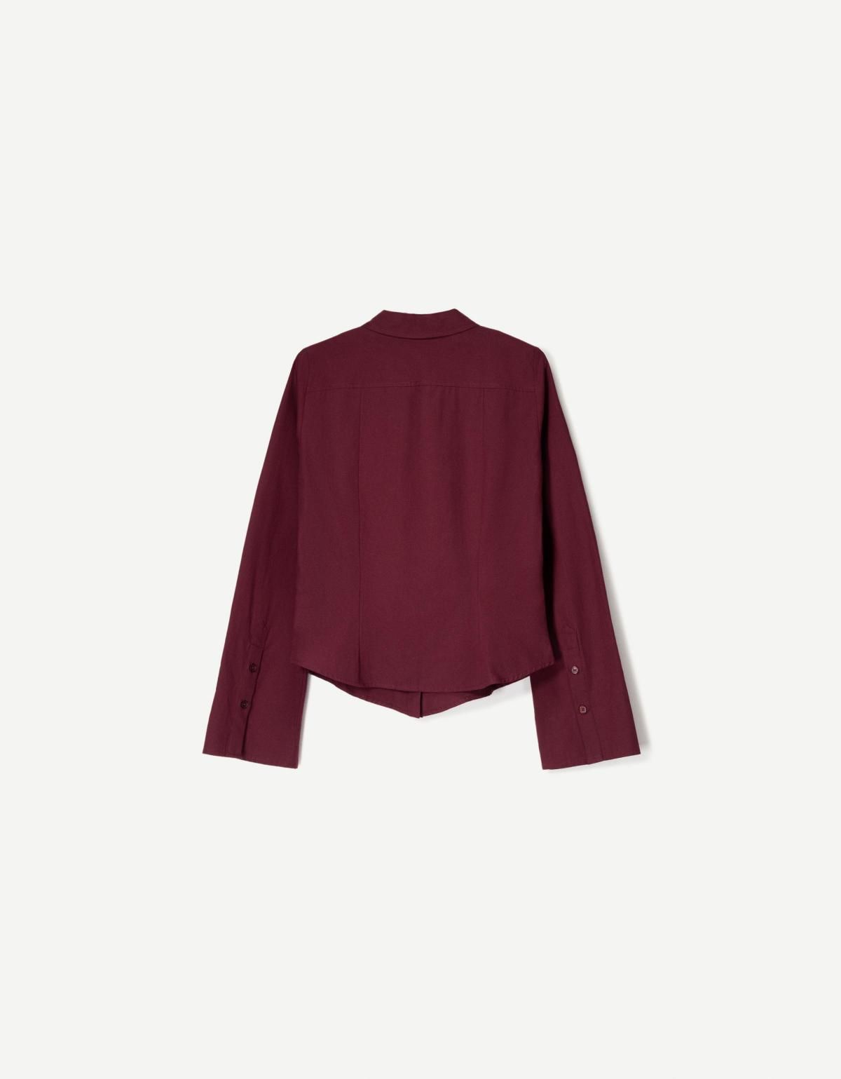 버쉬카 슬림핏 긴팔 셔츠 6271/741 MAROON - 상세 이미지 5