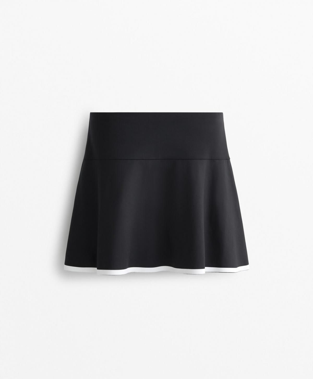 오이쇼 테크니컬 파이핑 미니 스커트 1402/222 BLACK - 메인 이미지