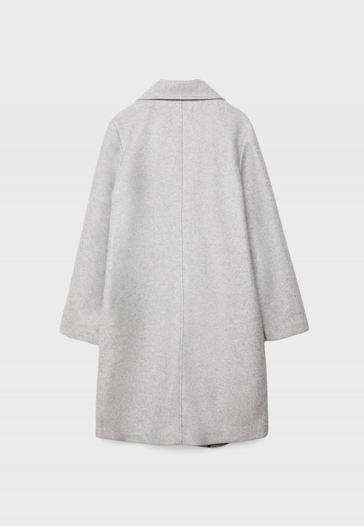스트라디바리우스 소프트 라이트그레이 버튼업 미디 코트 5898/885 GREY MELANGE - 상세 이미지 2
