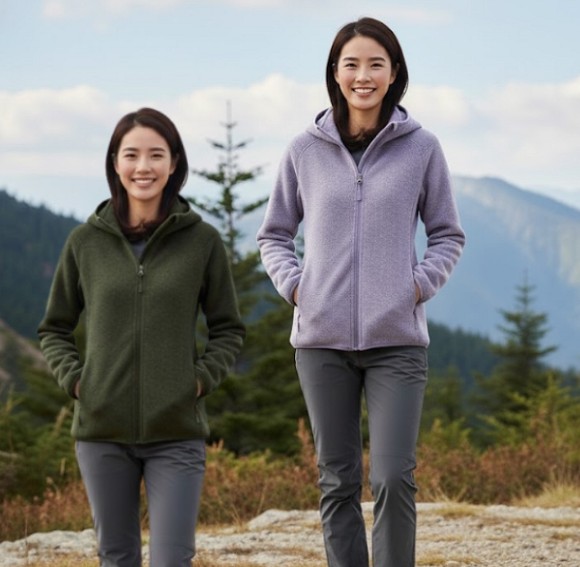 네파 여성 간절기 아우터 기모 플리스 후드 바람막이 자켓 - 상품 이미지