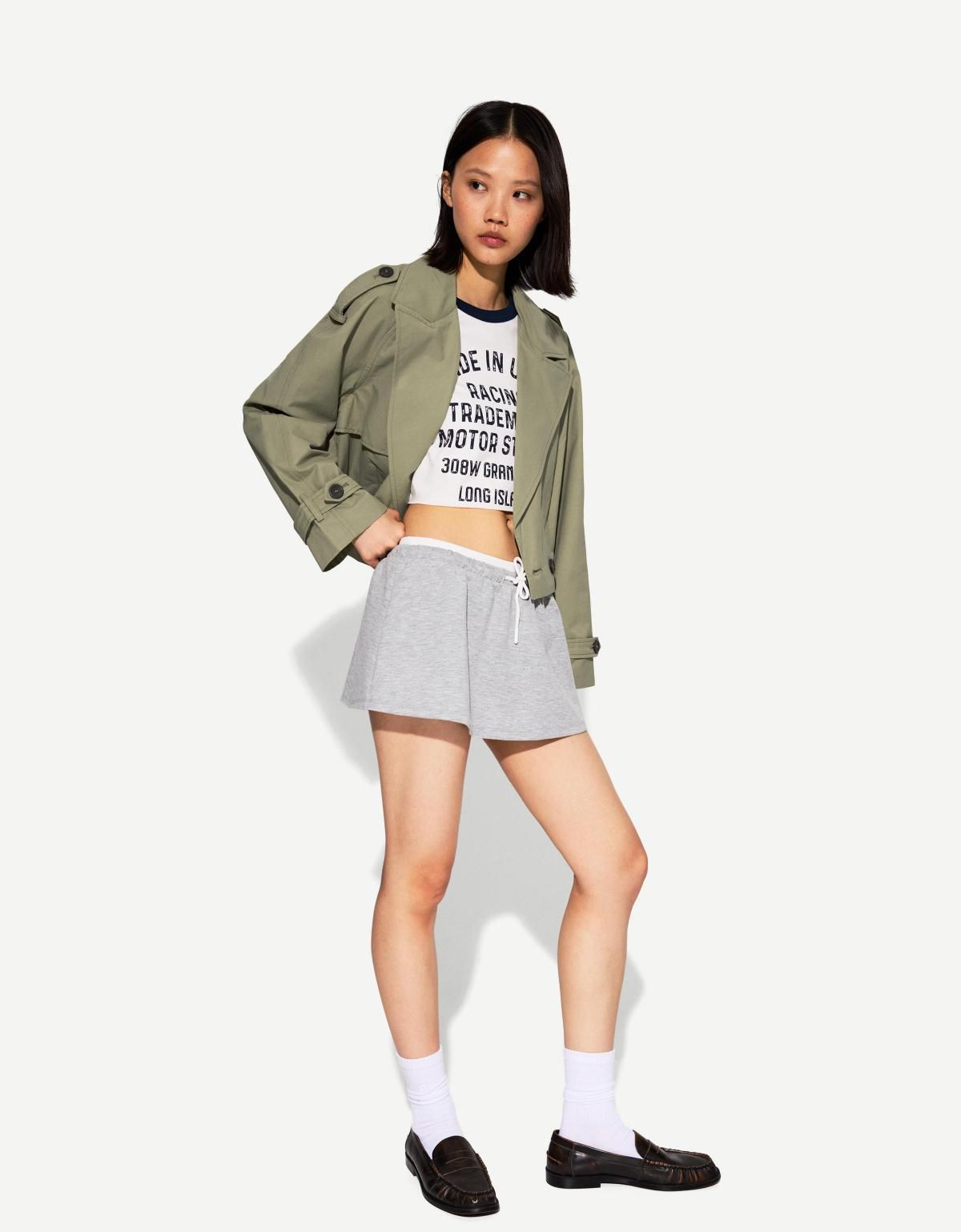버쉬카 숏 트렌치 재킷 1421/085 KHAKI - 상세 이미지 3