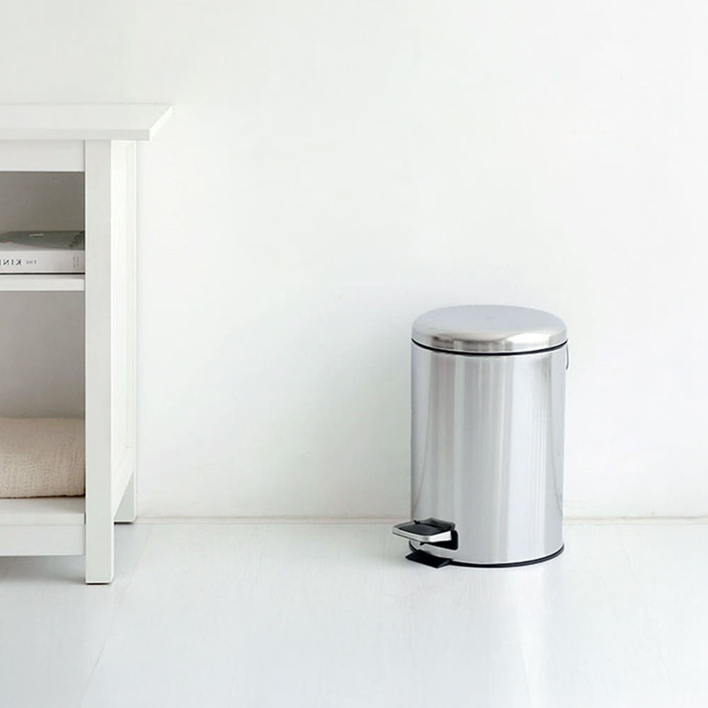 TAPAZ 페달휴지통 무소음 사각페달 12L, 스테인리스 4694.5249 - 상세 이미지 2
