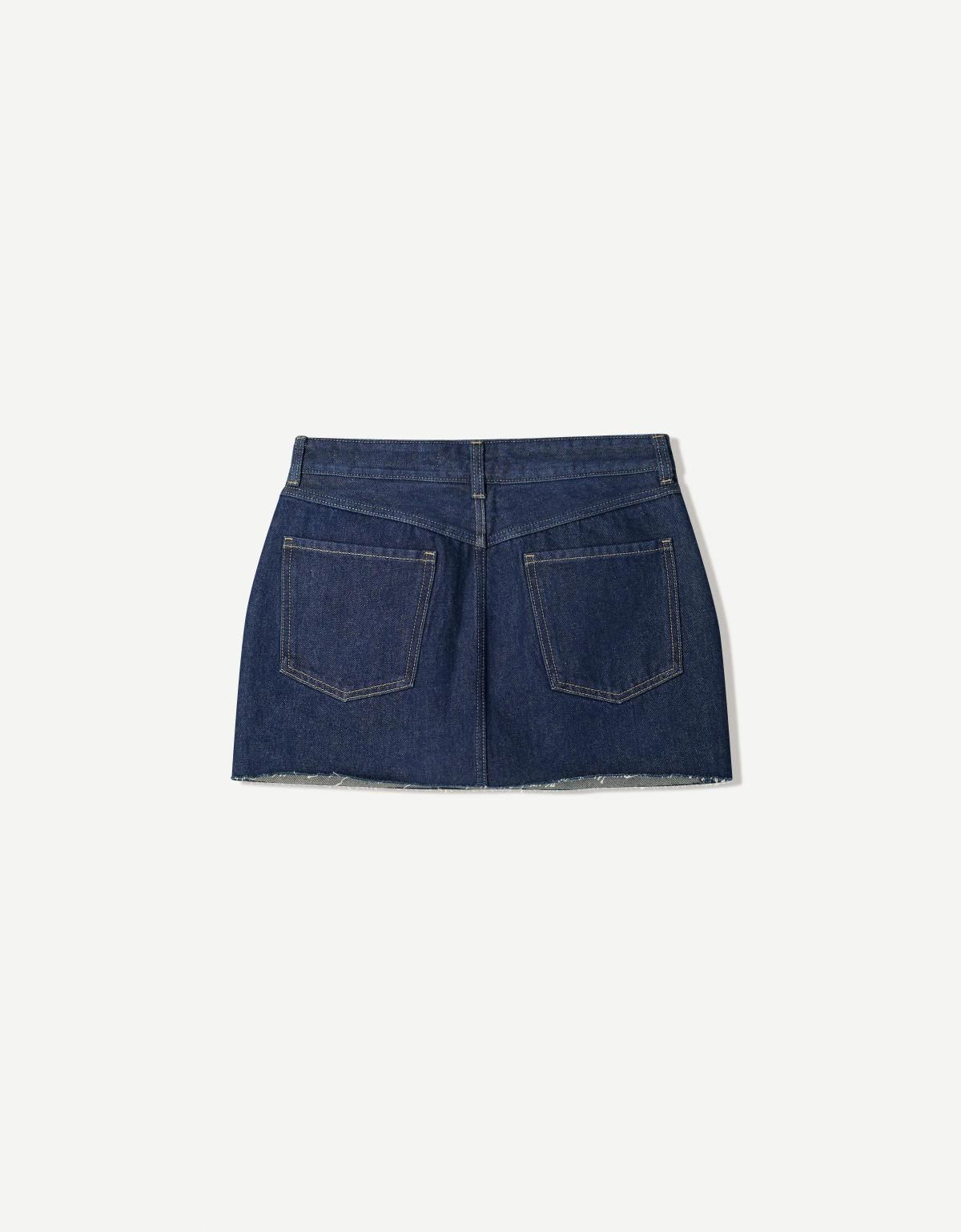버쉬카 트렌디 데님 미니 스커트 팬츠 6052/352 NAVY - 상세 이미지 2