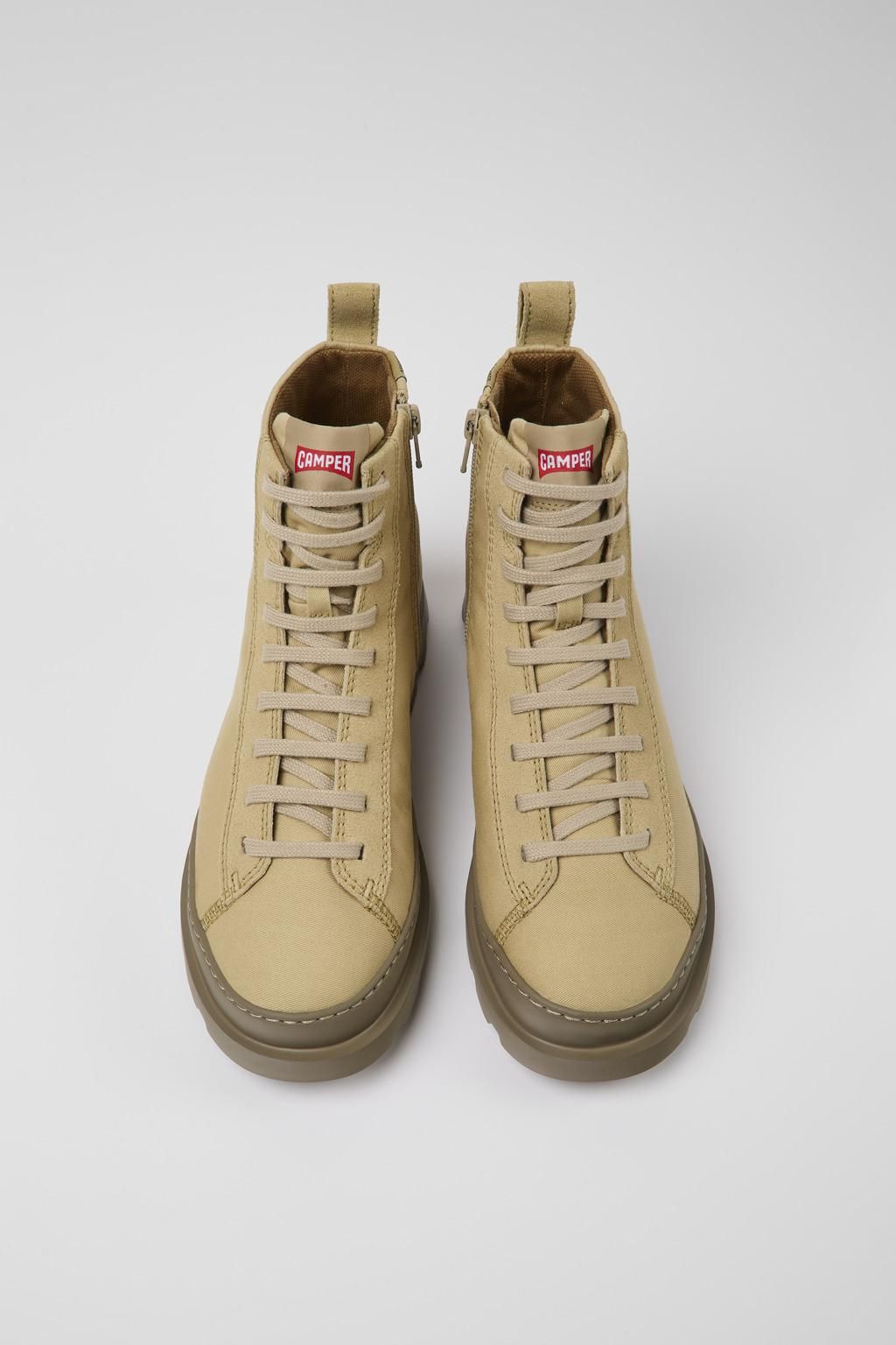 캠퍼 테크니컬 프리마로프트 여성 베이지 앵클 부츠 K400621-011 BEIGE - 상세 이미지 4