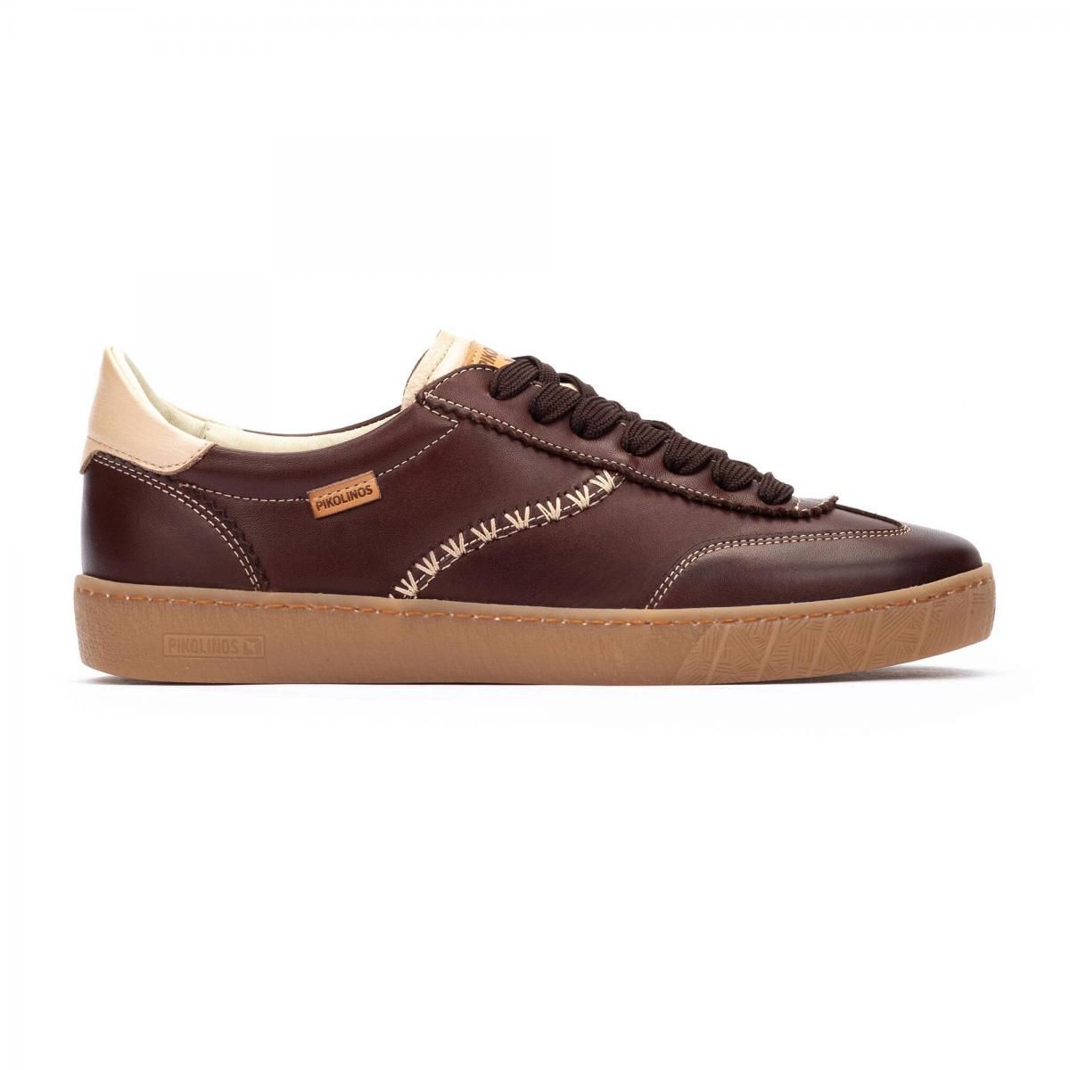 피콜리노스 소가죽 데일리 로우탑 스니커즈 LANZAROTE W7B-6508C2 CAOBA - 메인 이미지