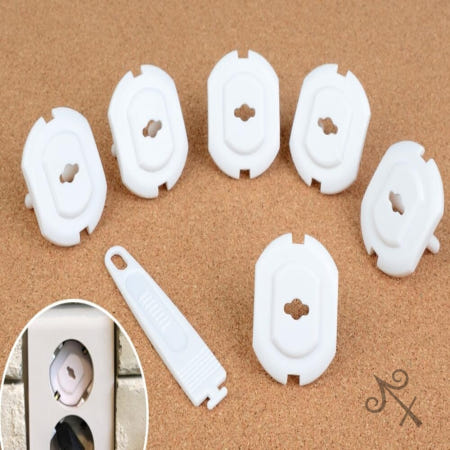 캔캔토토 콘센트 플러그 안전커버 6P 감전커버 화재방지 먼지차단 사고방지