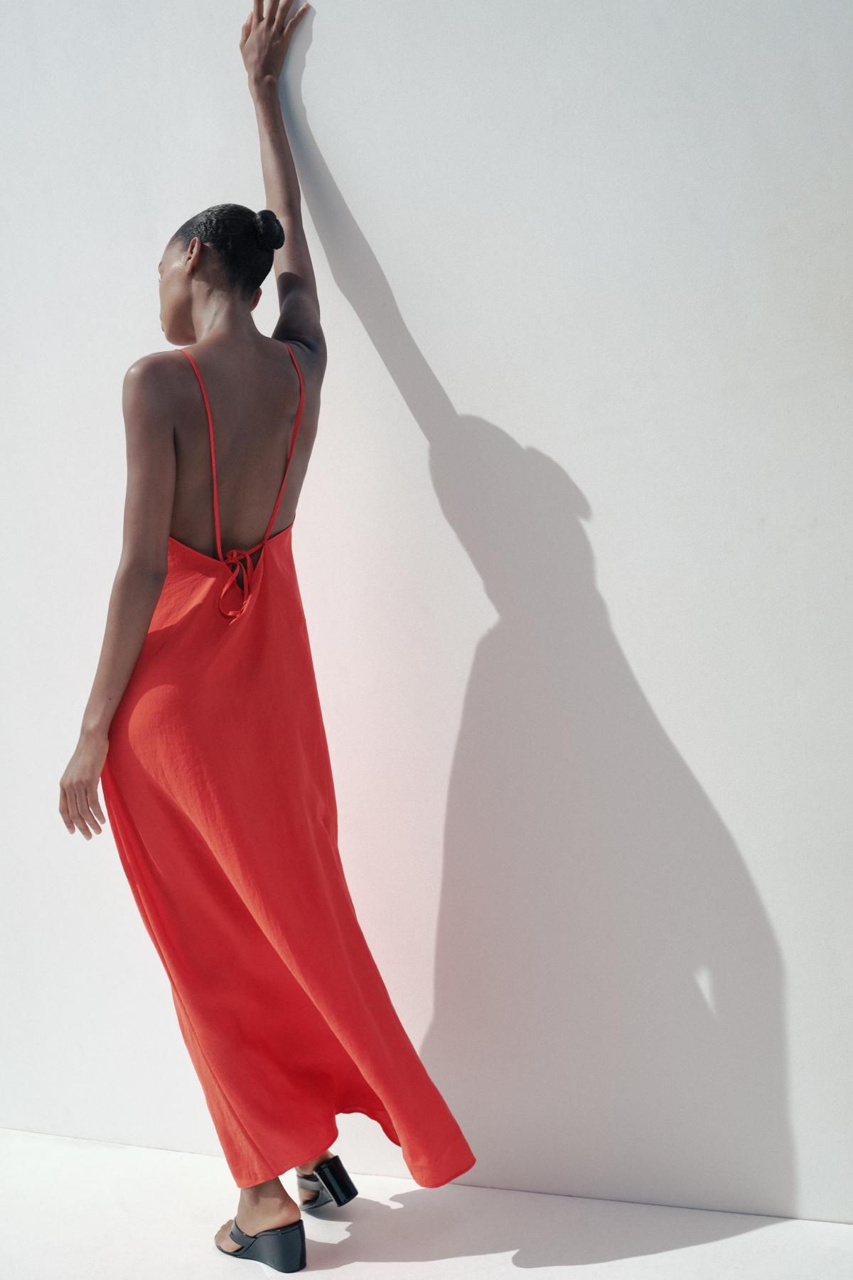 자라 플루이드 미디 원피스 5721/220 RED / CORAL - 상세 이미지 5