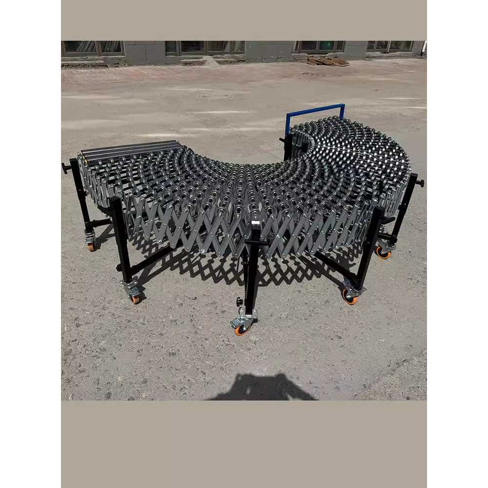 롤러 컨베이어 무동력 이송장치 물류 창고용 이동대 강화 휠 60cm - 상세 이미지 4