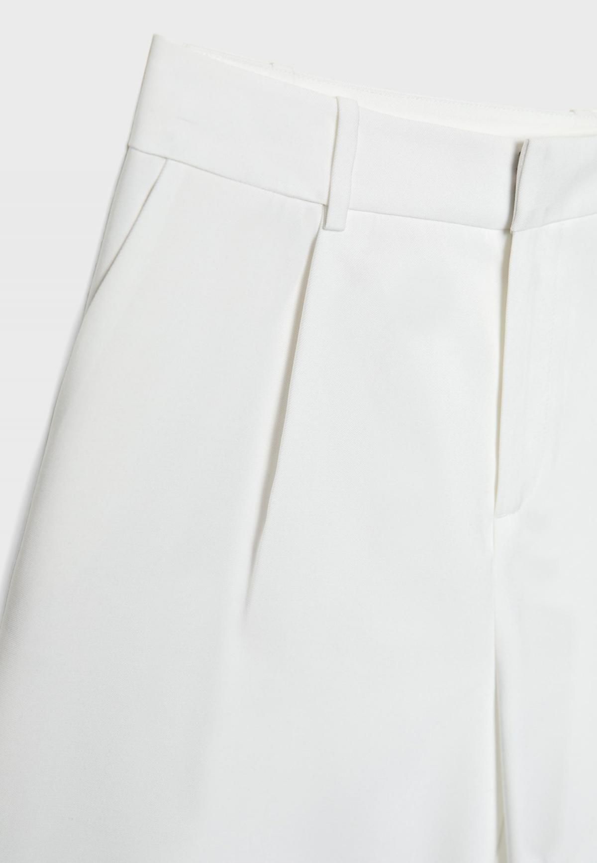 스트라디바리우스 하이웨이스트 테크니컬 다트 반바지 1394/563 ECRU - 상세 이미지 2