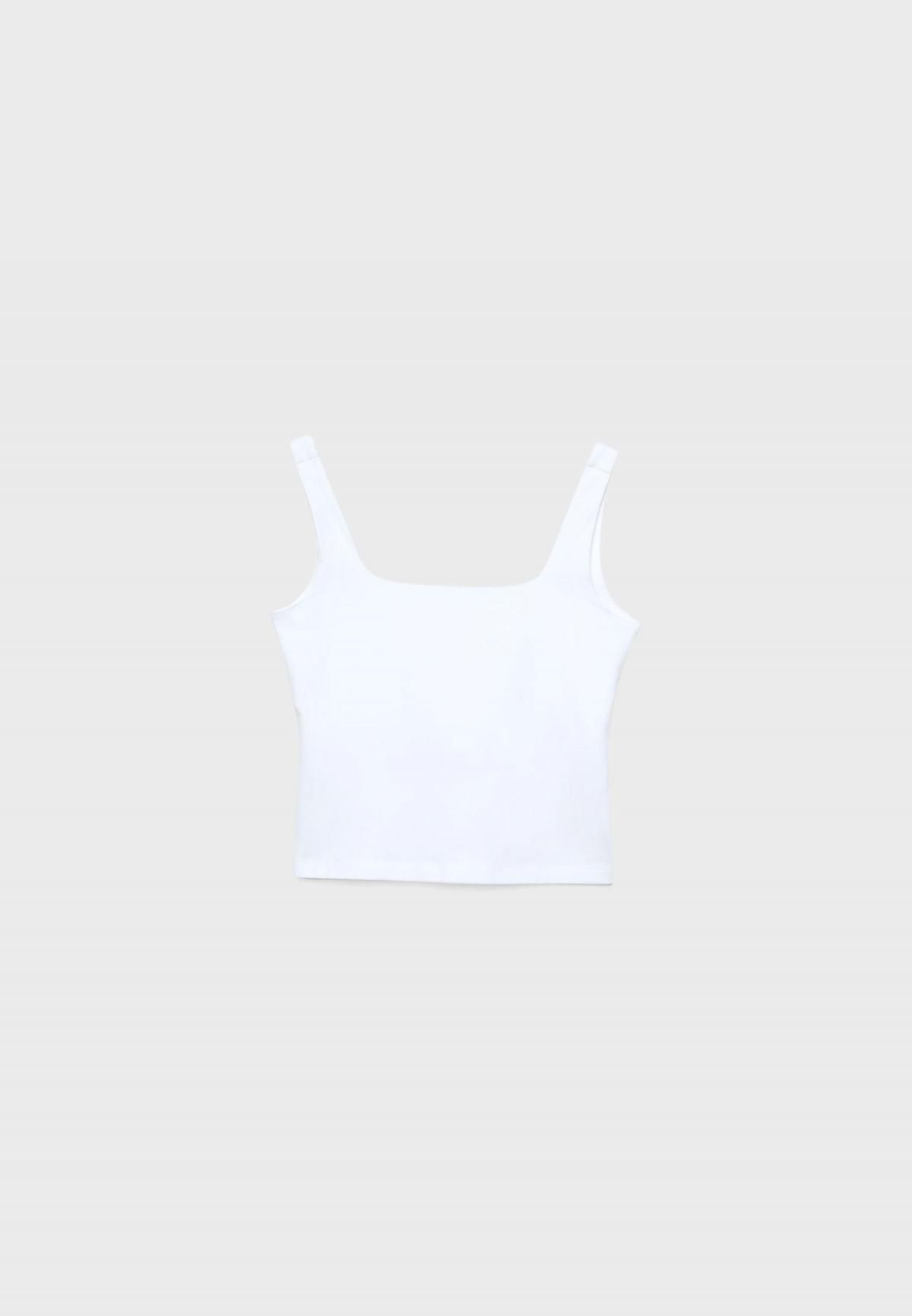 스트라디바리우스 베이직 스퀘어넥 민소매 탑 7695/665 WHITE - 상품 이미지