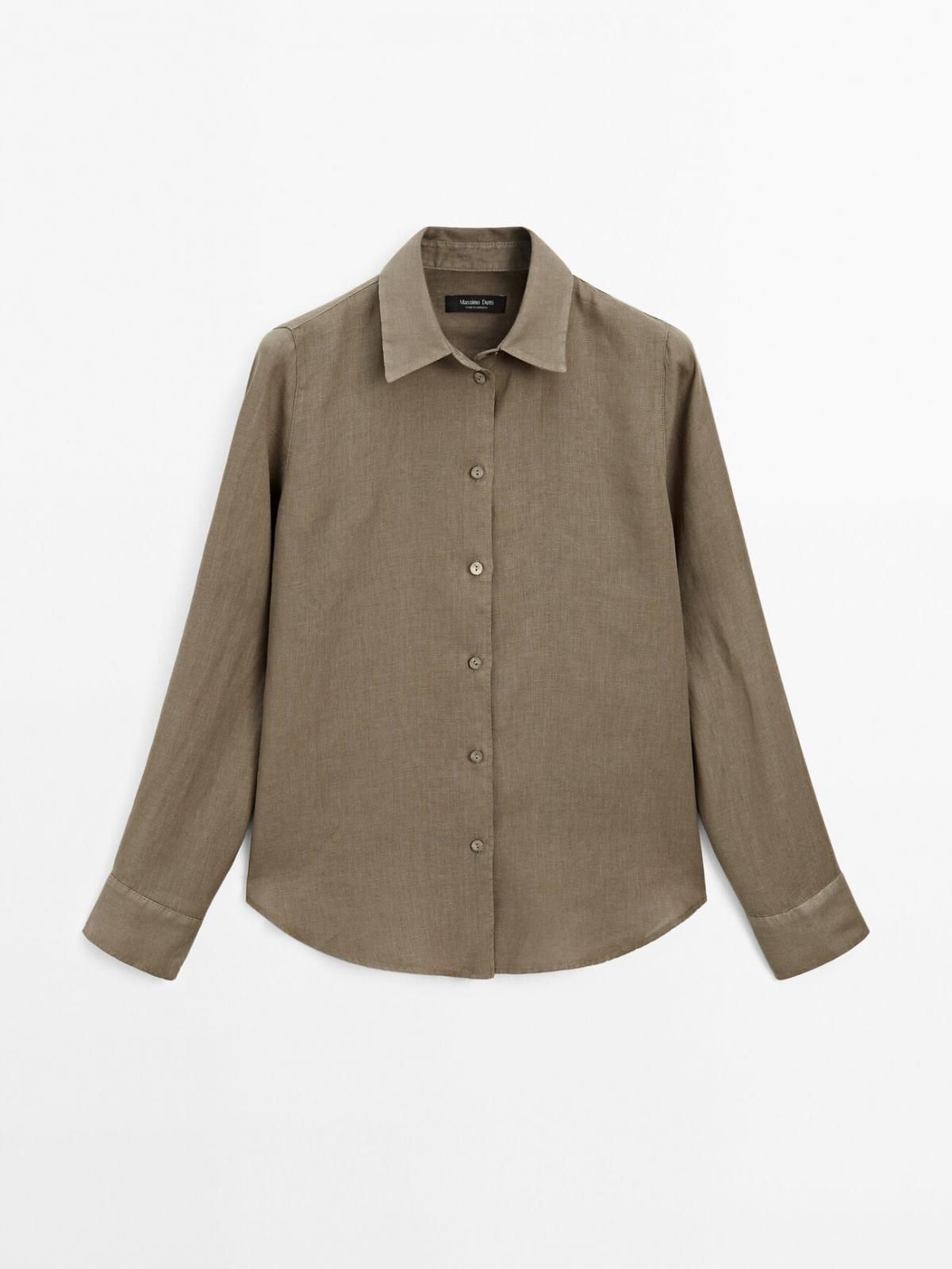 마시모두띠 플루이드 린넨 셔츠 5130/530 PALE GREEN - 상품 이미지