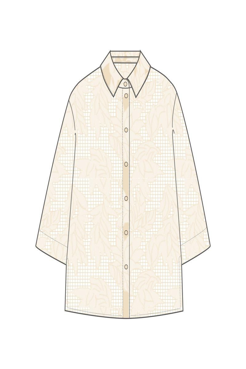 타이니코튼 레이스 GUIPUR 오버핏 셔츠 SS25-601103 ONE COLOR - 상세 이미지 2