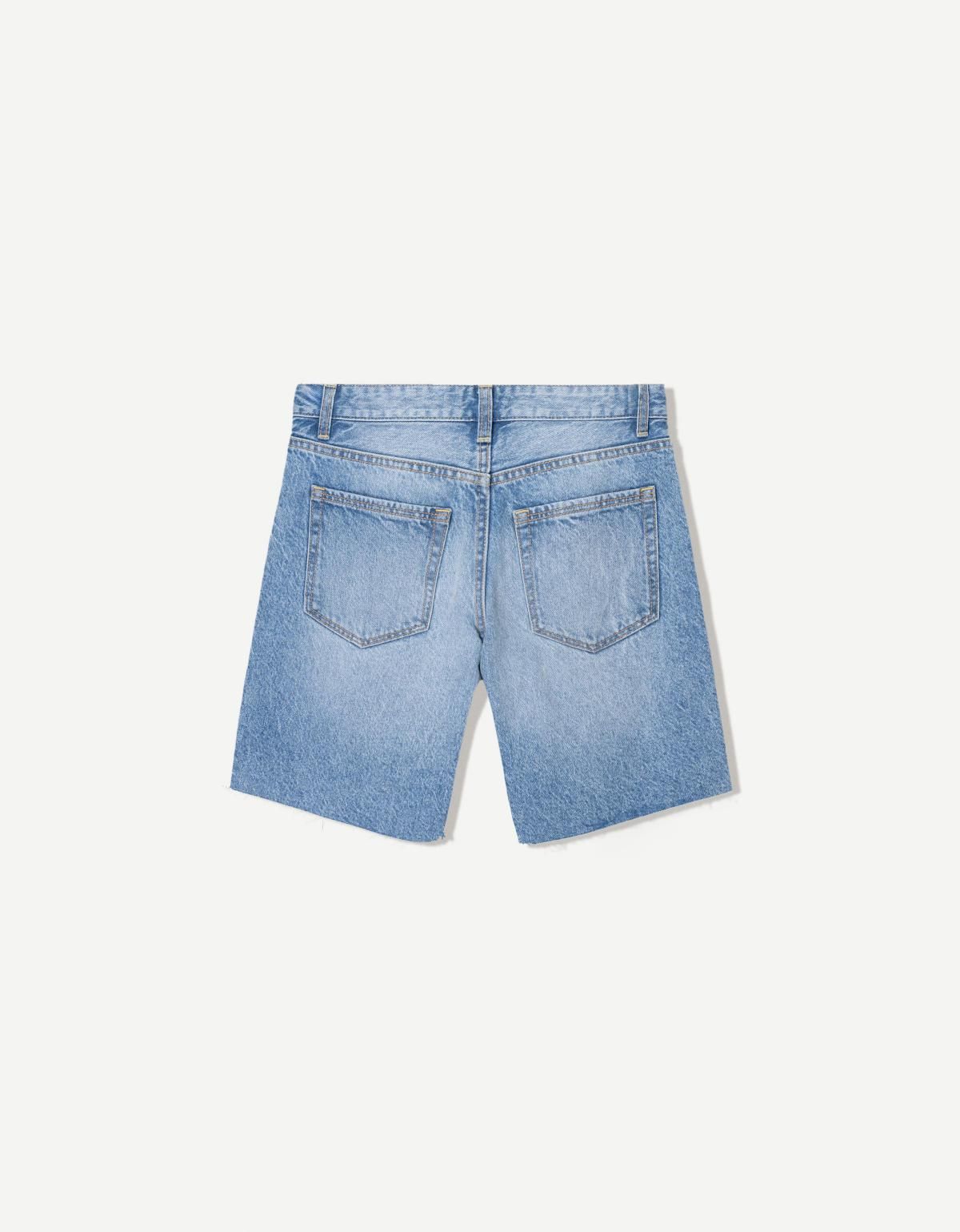 버쉬카 트렌디 연청 데님 버뮤다 반바지 3197/534 LIGHT BLUE - 상세 이미지 5