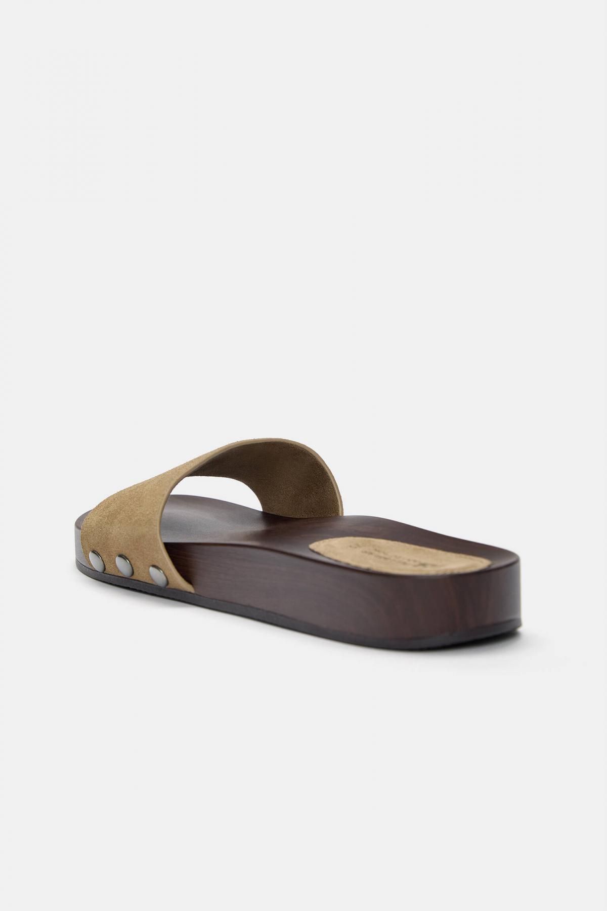 풀앤베어 레더 스터드 스트랩 샌들 1723/640 BROWN - 상세 이미지 4