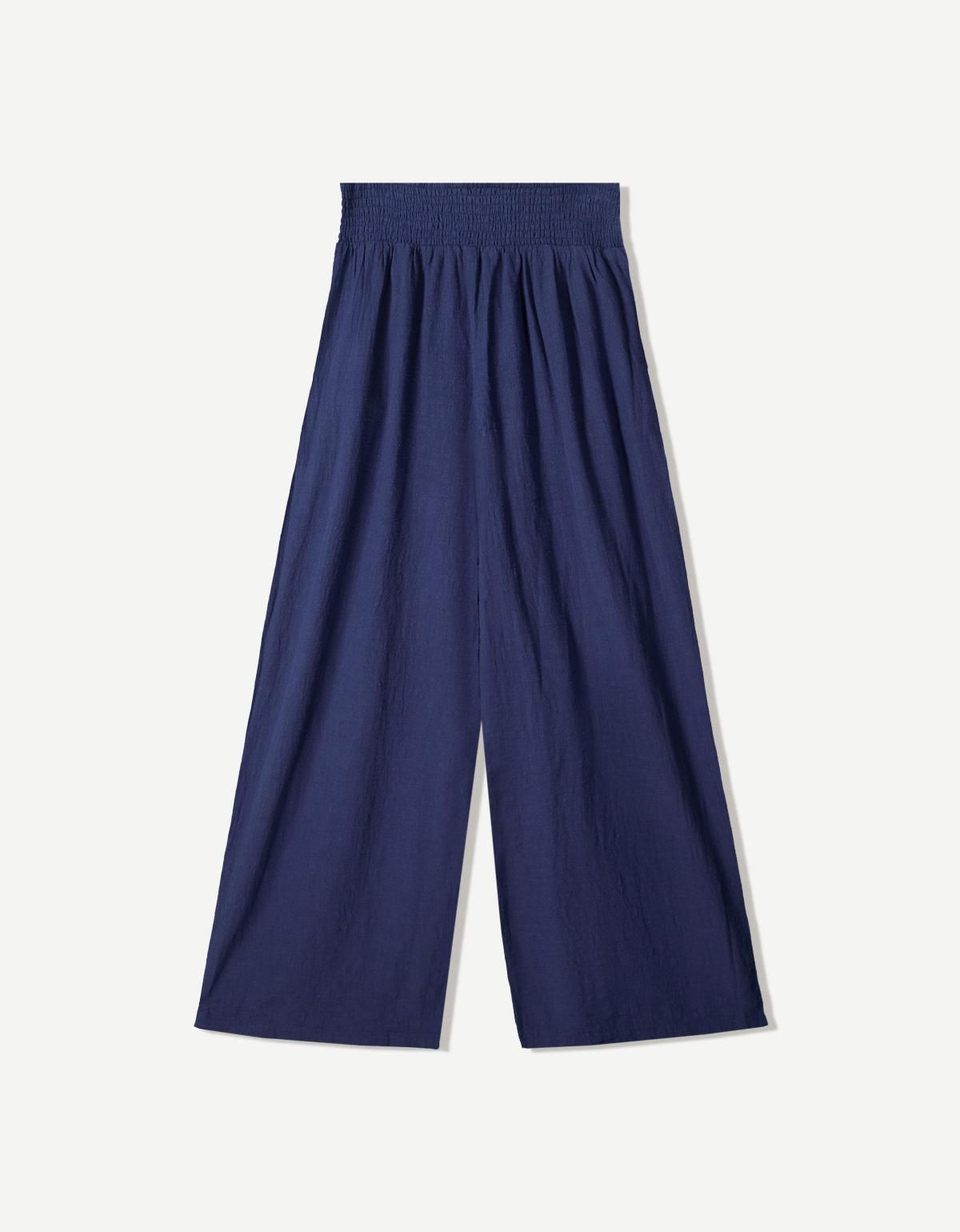 버쉬카 린넨 와이드핏 다트 팬츠 5084/207 NAVY - 상세 이미지 2