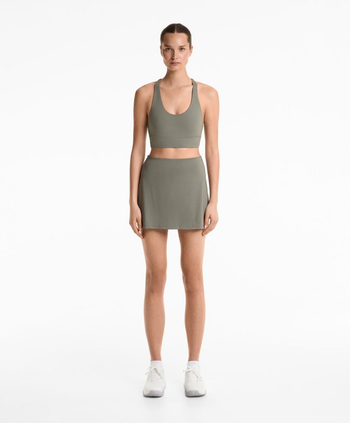 오이쇼 애슬레저 하이웨이스트 컴포트럭스 미니 스커트 6054/222 MIDKHAKI - 상세 이미지 3