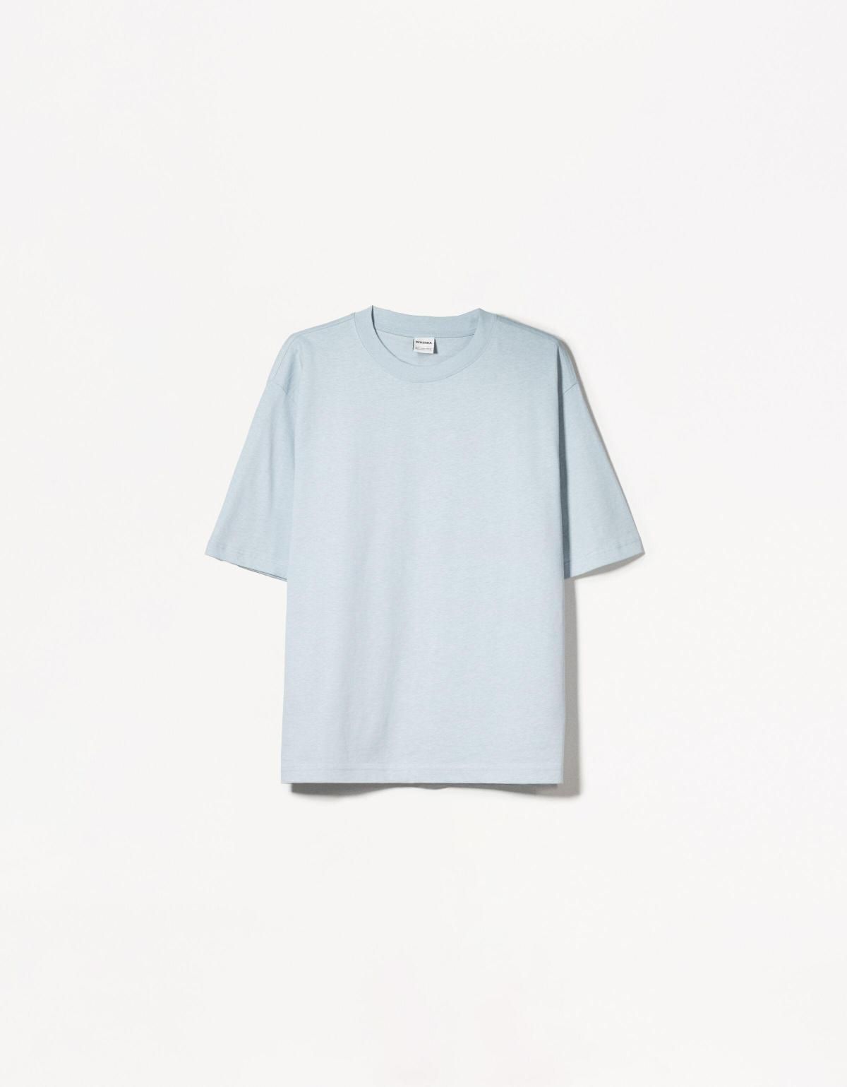 버쉬카 오버사이즈 코튼 반팔 티셔츠 2333/443 LIGHT BLUE - 상품 이미지