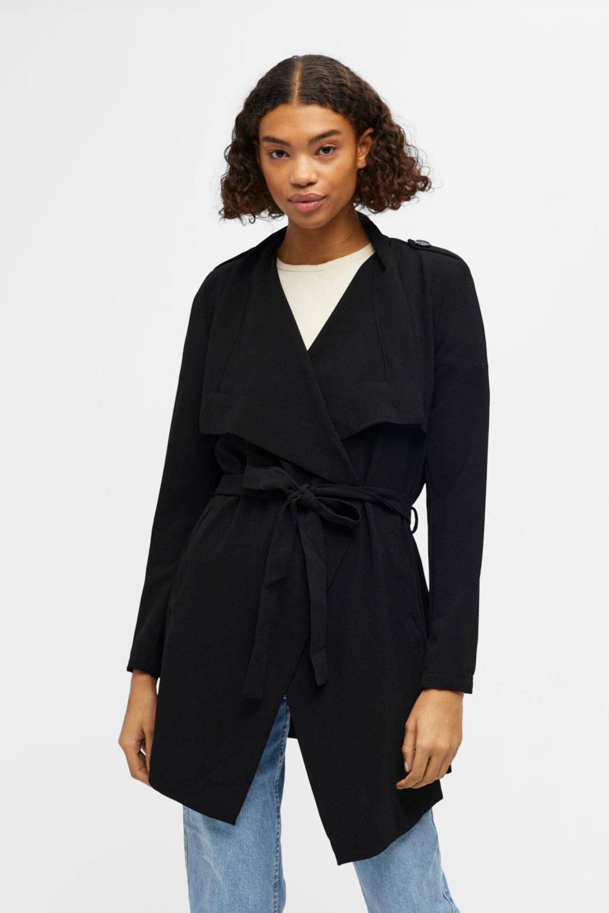 오브젝트 테일러드 벨트 롱슬리브 재킷 7930039 NEGRO - 상세 이미지 3