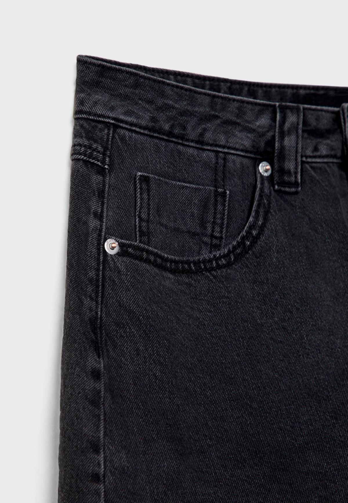 스트라디바리우스 트렌디 데님 미니 스커트 팬츠 1283/979 BLACK DENIM WASH - 상세 이미지 5
