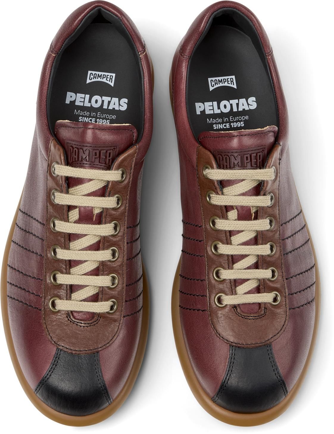 캠퍼 레더 믹스 클래식 베이직 스니커즈 Pelotas K201758-007 BURGUNDY - 메인 이미지