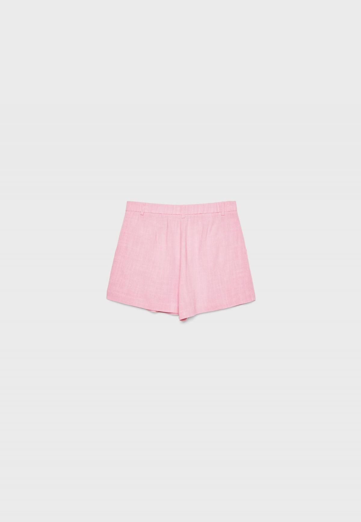 스트라디바리우스 하이웨이스트 린넨믹스 핑크 플루이드 쇼츠 1396/559 PASTEL PINK - 상세 이미지 5