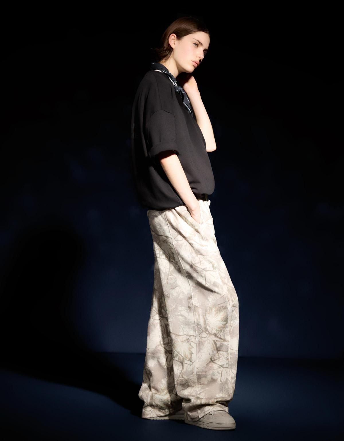 버쉬카 플러시 배럴 프린트 팬츠 5089/033 SAND - 상세 이미지 2