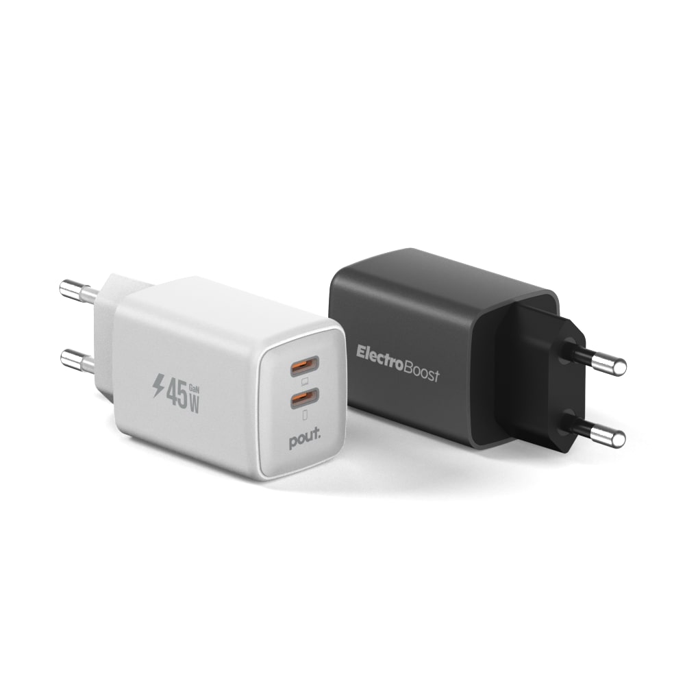 파우트 45W PD 3.0 PPS GaN 초고속 멀티 충전기 어댑터 화이트 - 상세 이미지 4