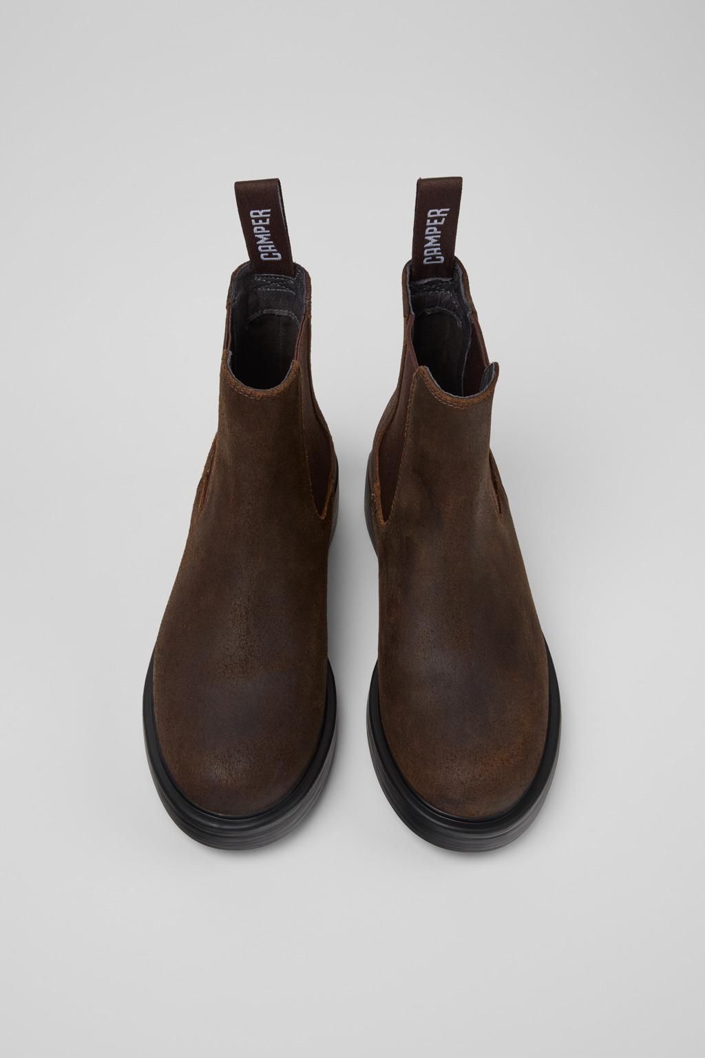 캠퍼 프리미엄 누벅 브라운 앵클부츠 Dean K400761-006 BROWN - 상세 이미지 4