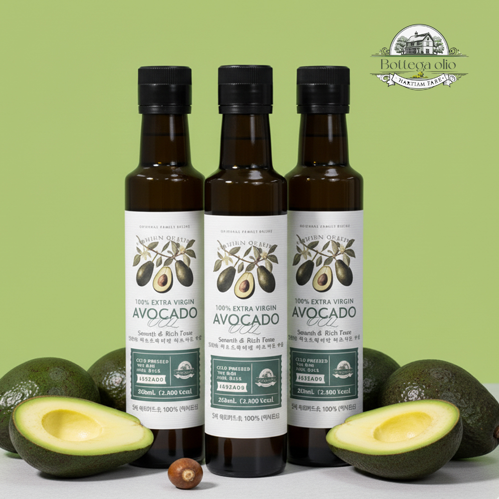 엑스트라버진 아보카도 오일 냉압착 아보카도유 효능 발연점 먹는법 250ml, 3개 - 상품 이미지