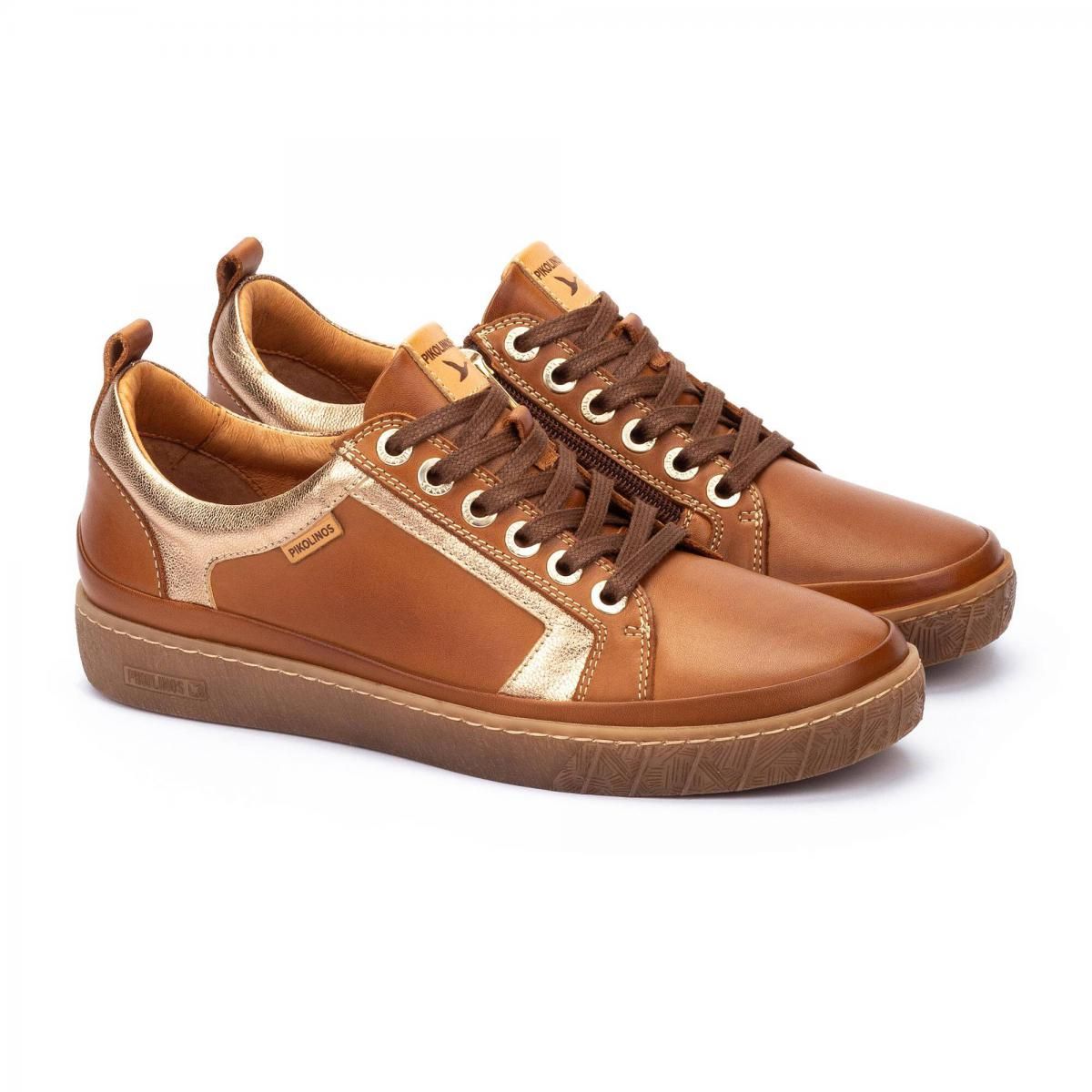 피콜리노스 프리미엄 레더 로우탑 스니커즈 LANZAROTE W7B-6671C1 BRANDY - 상세 이미지 2