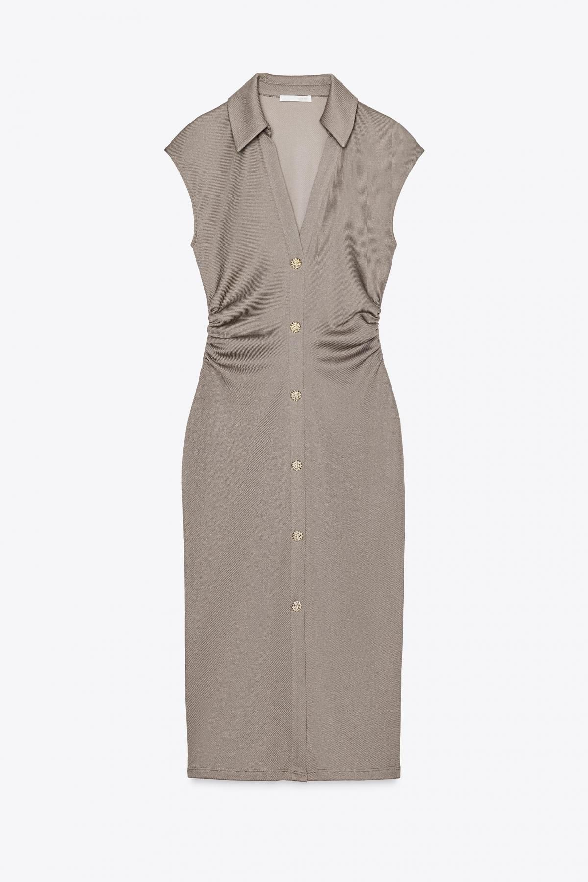 자라 피케 셔츠 원피스 3644/176 BEIGE - 메인 이미지