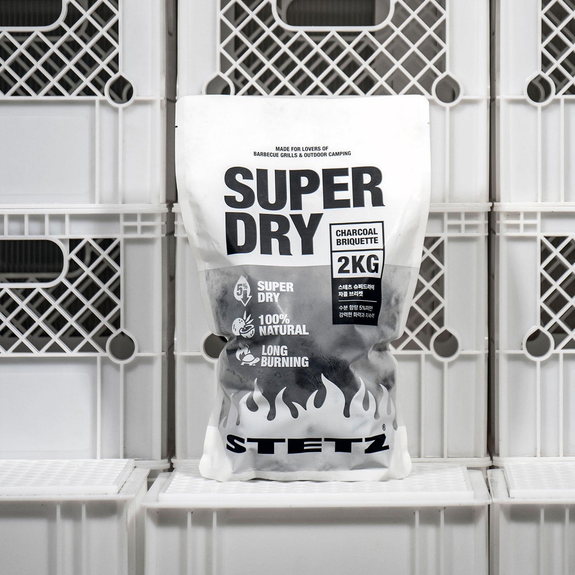 스테츠 슈퍼 드라이 차콜 브리켓 2kg 바베큐 숯 고 구이용 코코넛 - 상세 이미지 3