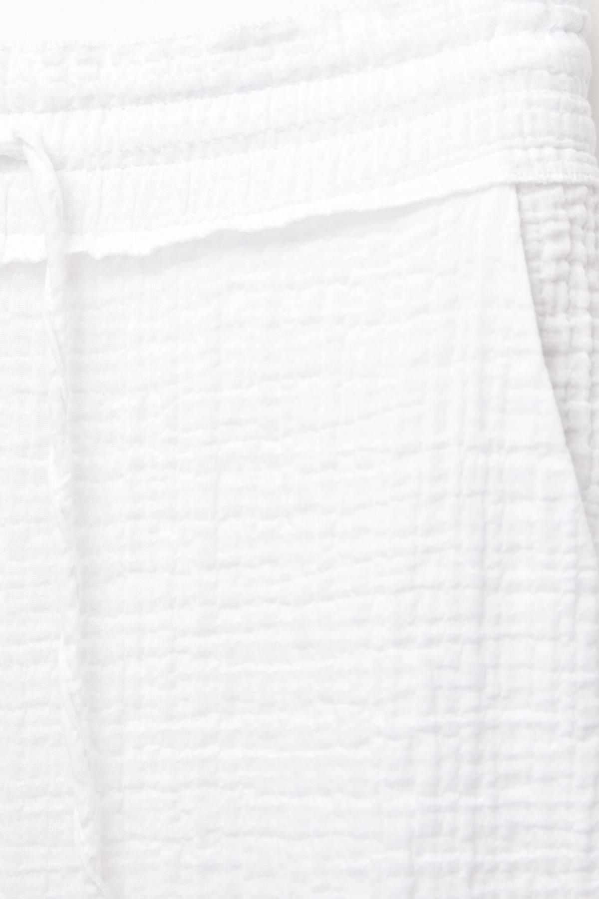 풀앤베어 미니멀 와이드핏 스트레이트 슬랙스 밴딩 웨이스트 팬츠 7675/201 WHITE - 상세 이미지 4