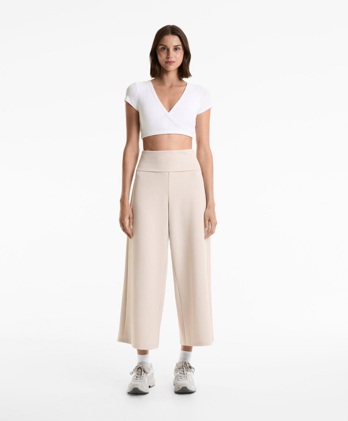 오이쇼 모달 립 프리미엄 웨이스트 폴드와이드 팬츠 3325/737 PALEMINK - 상세 이미지 2