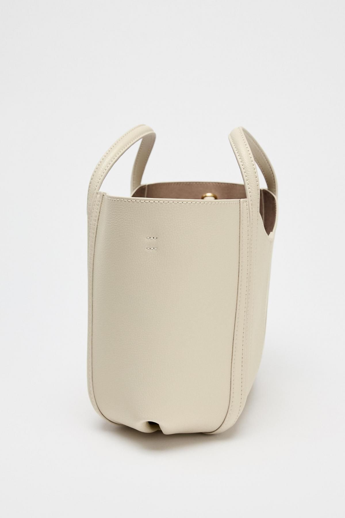 자라 미니멀 스티치 토트백 MINI CITY BAG 6332/510 ECRU - 상세 이미지 4