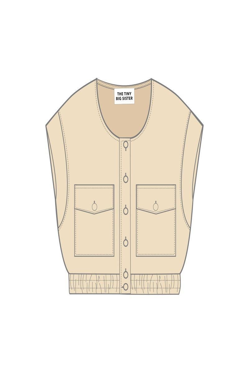 타이니코튼 포켓 니트 크롭 베스트 SS25-740R70 ONE COLOR - 상세 이미지 3