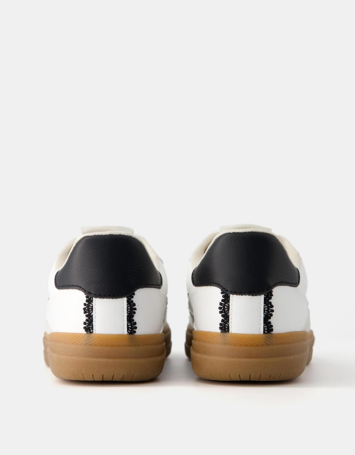 버쉬카 레이스 디테일 레트로 스니커즈 1418/460 WHITE - 상세 이미지 3