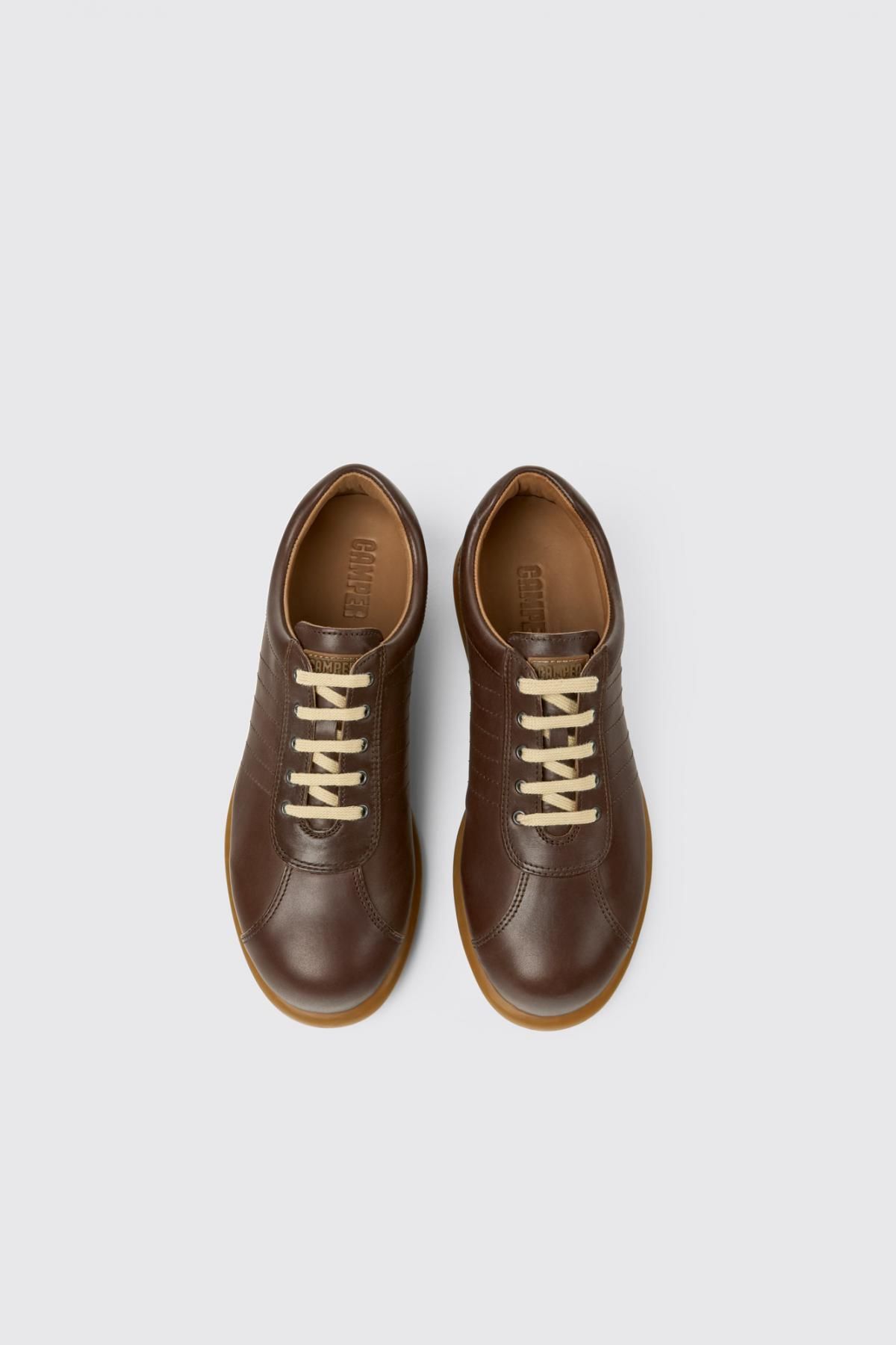 캠퍼 레트로 베이직 레더 스니커즈 Pelotas 27205-296 BROWN - 상세 이미지 4
